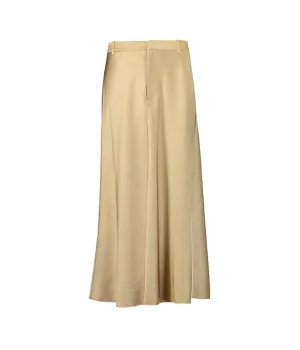 Satin Trouser Skirt in Dune Stone