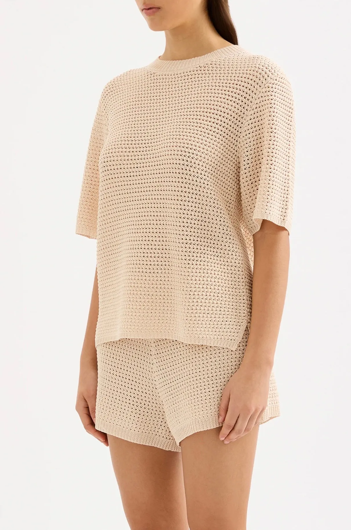 Sawyer Crochet Tee CREAM