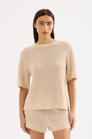 Sawyer Crochet Tee CREAM