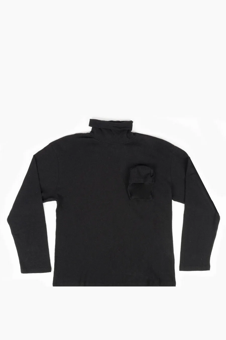 SECOND LAYER BOXY TURTLE NECK BLACK