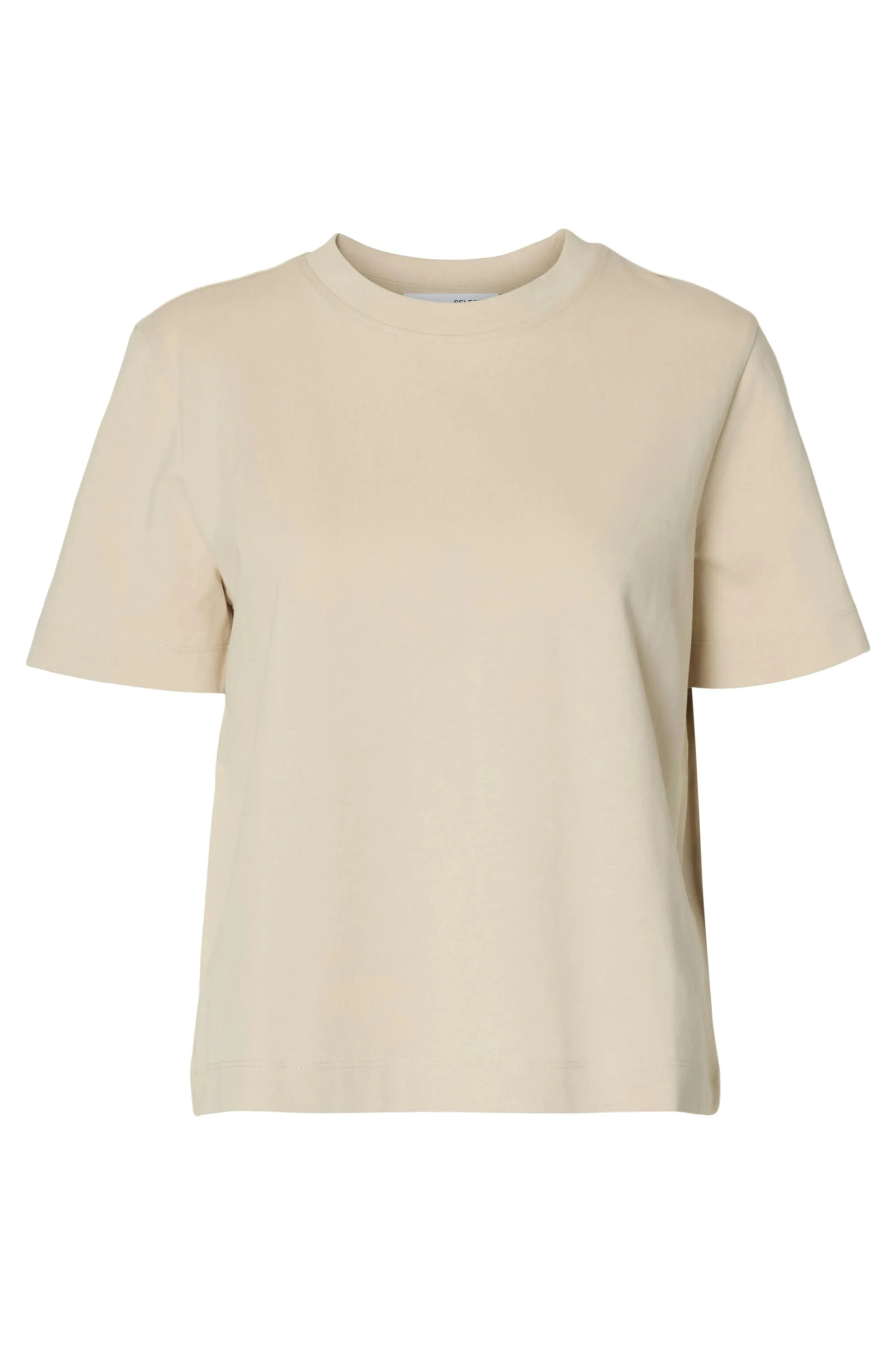 Selected Femme - T-shirt - Oatmeal - Essential Boxy