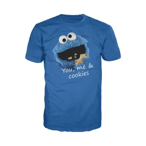 Sesame Street Cookie Monster You & Me Official Men's T-Shirt (Royal Blue)