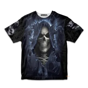 Shadow Bat Grim Reaper Skull 3D Printed Kid Tshirt QT306137Hf