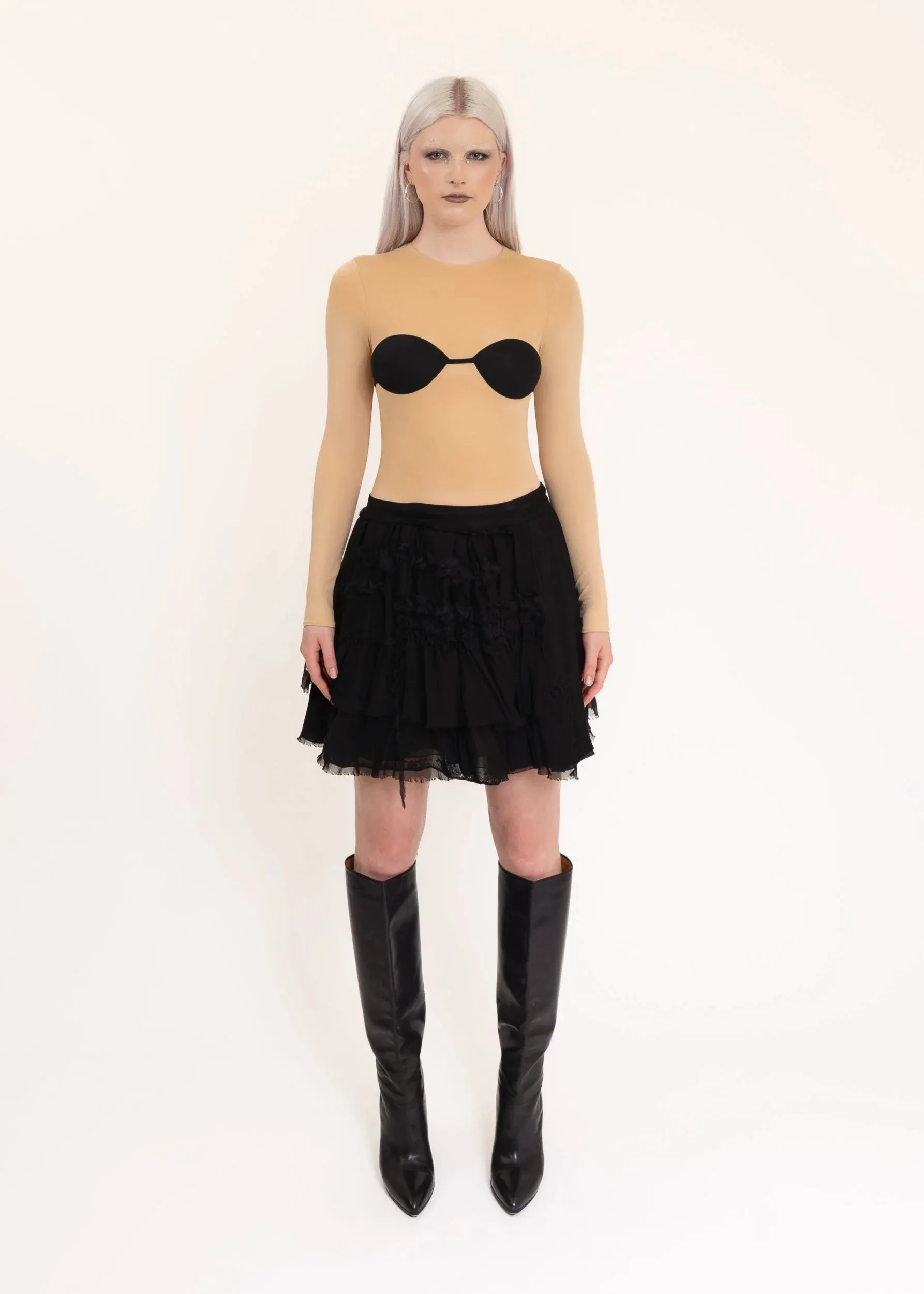 Silk blend tutu skirt