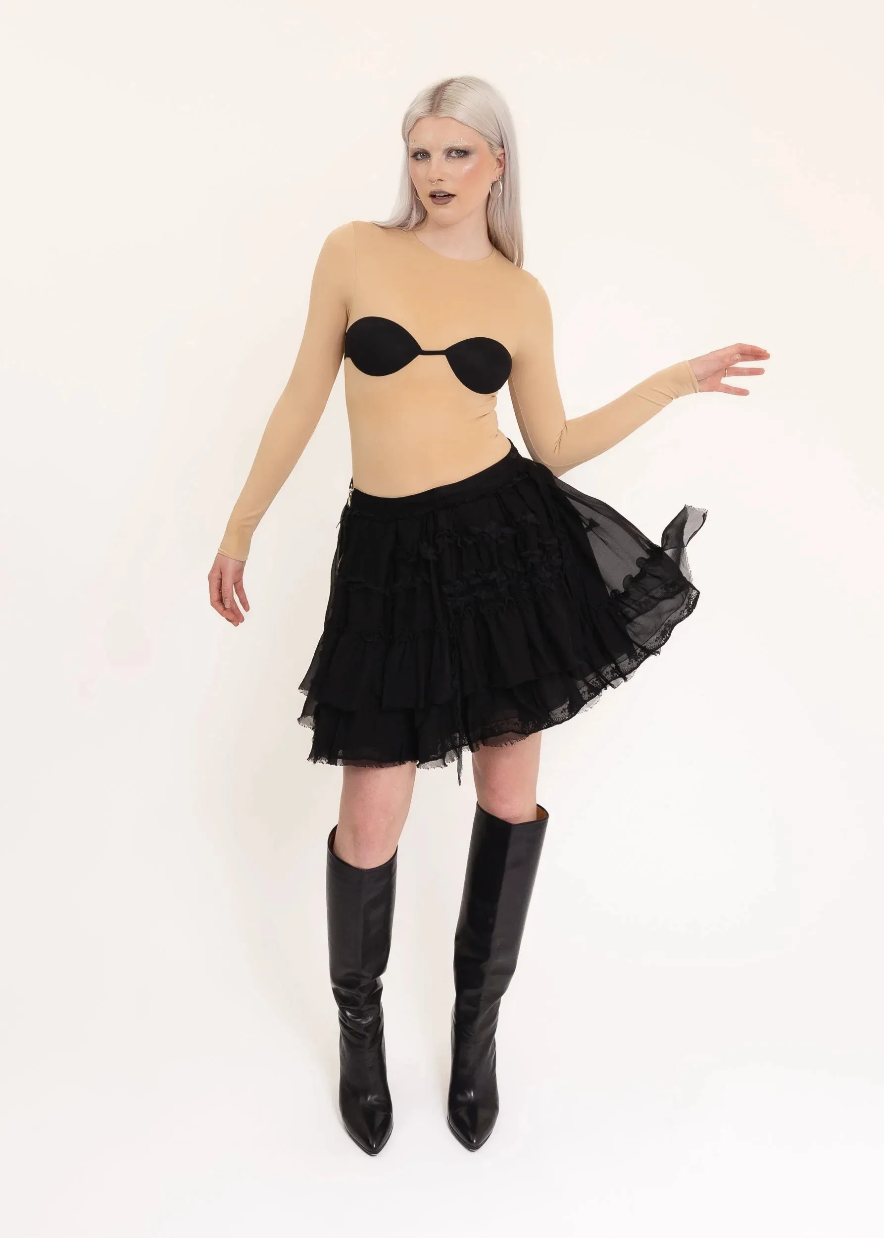 Silk blend tutu skirt
