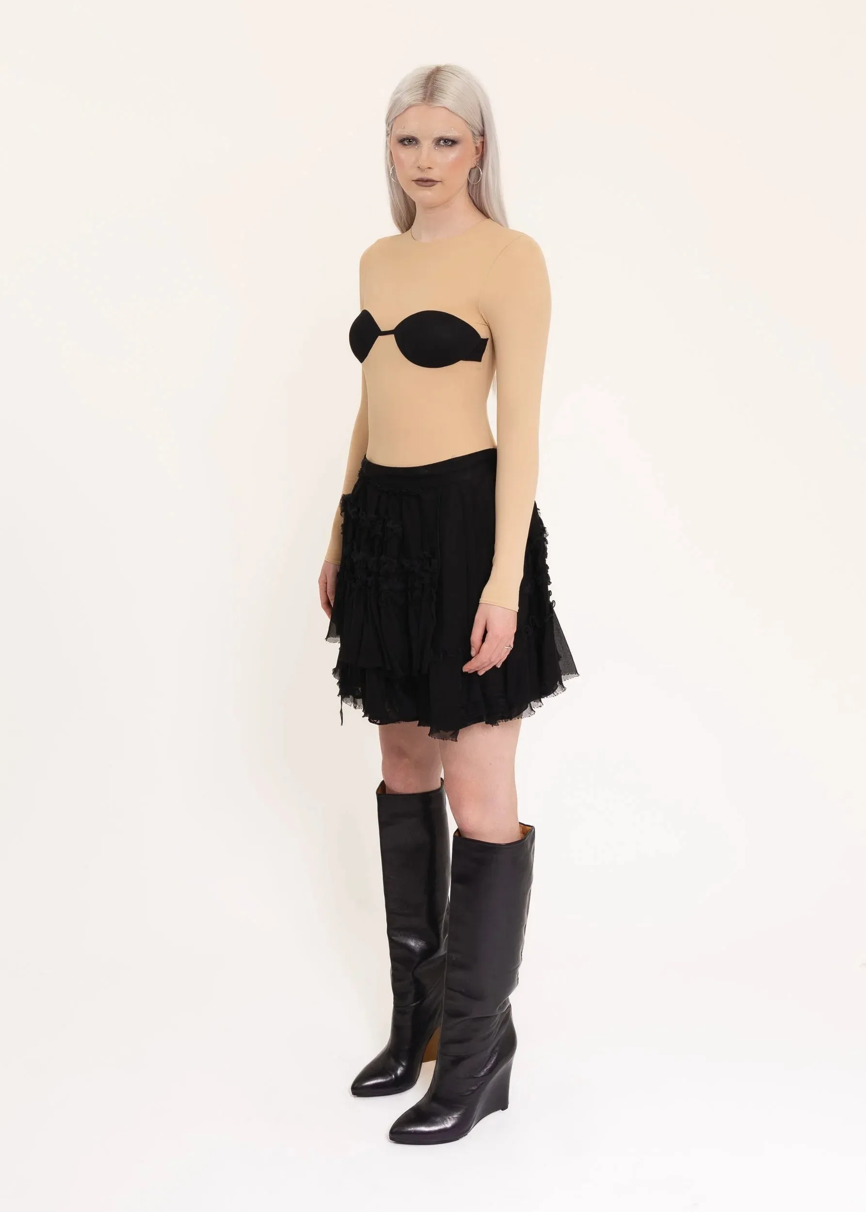 Silk blend tutu skirt