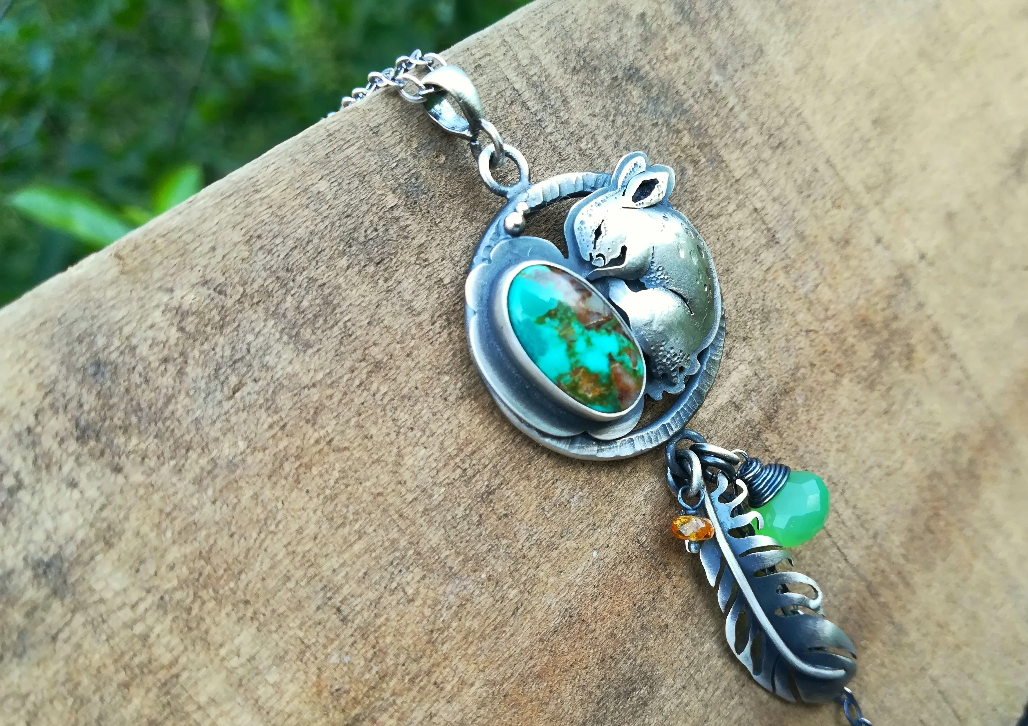 Sleeping Bunny Necklace - Small