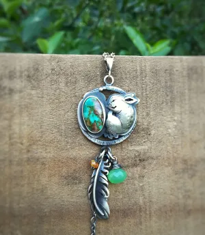 Sleeping Bunny Necklace - Small