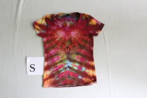 Small Ladies V-Neck Incline Heart
