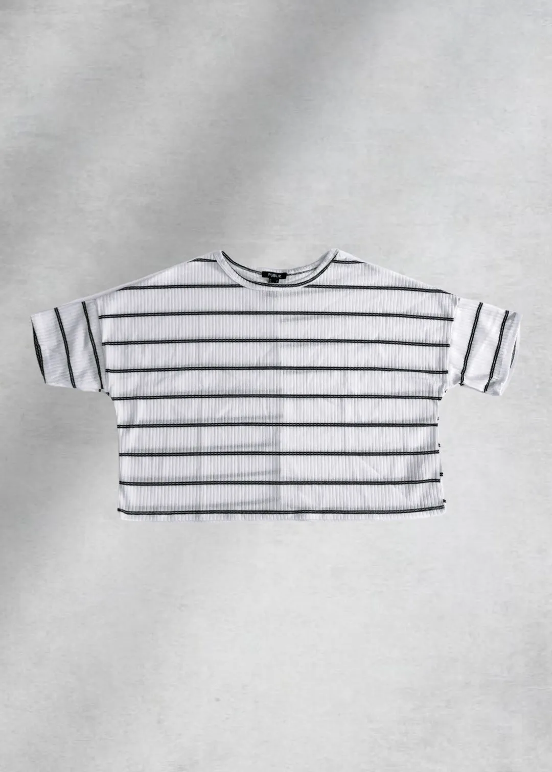 Sophia Ribbed Boxy Knit Top - White