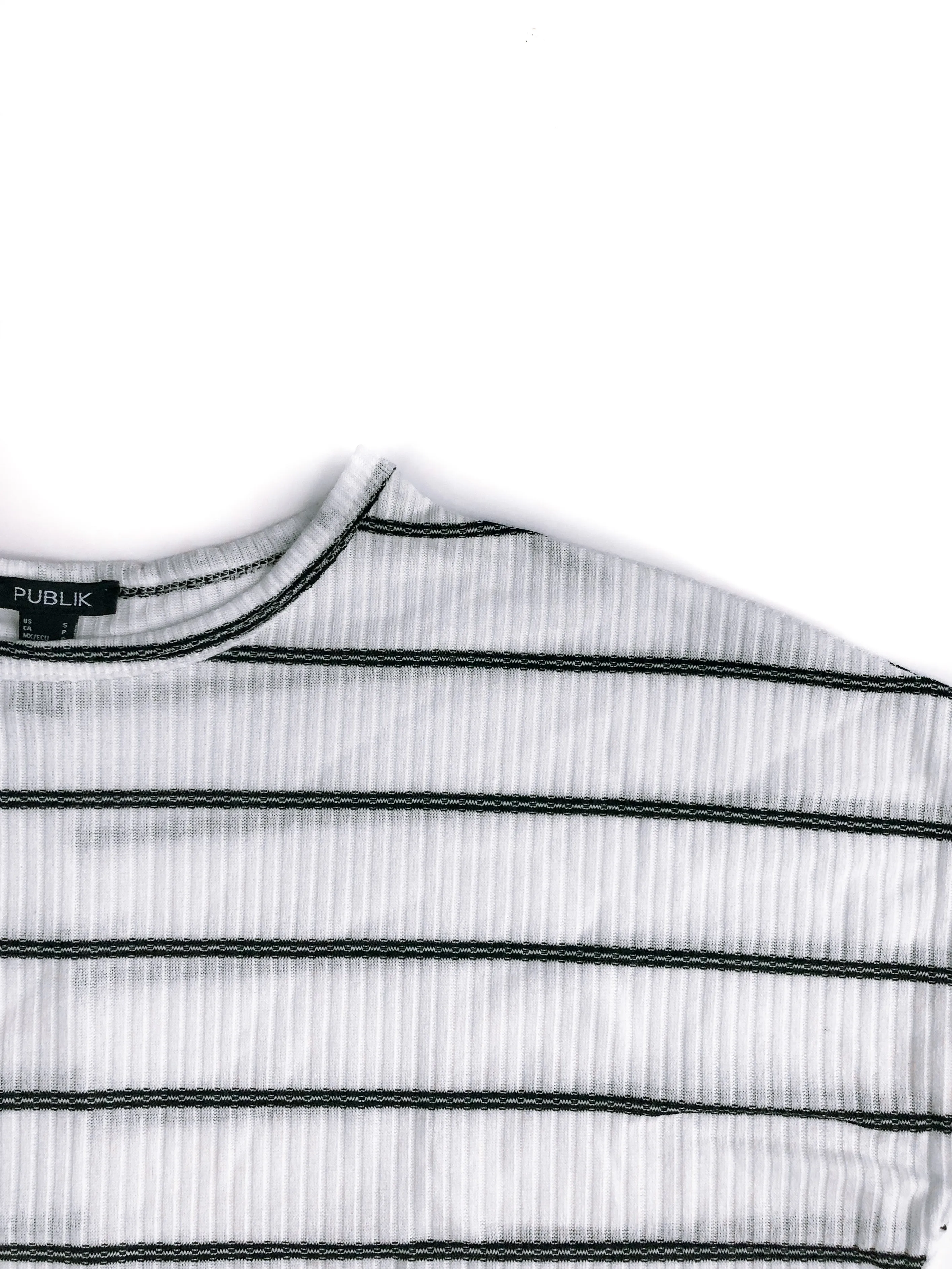 Sophia Ribbed Boxy Knit Top - White