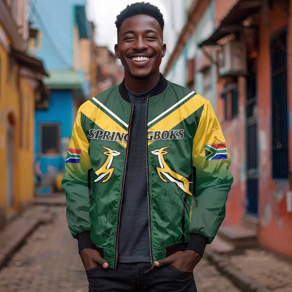 South Africa Rugby Bomber Jacket Bokke Champions LT7