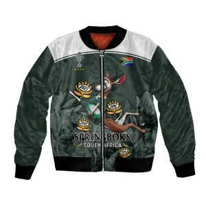 South Africa Rugby Bomber Jacket Springboks 4th Champions World Cup Proud Bokke LT14