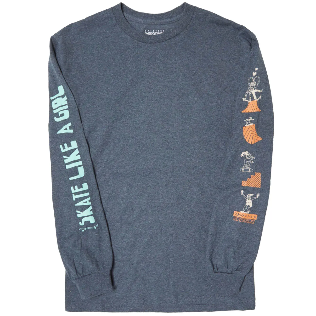 Spitfire Skate Like A Girl Sessions Drop In Longsleeve T-Shirt Dark Heather