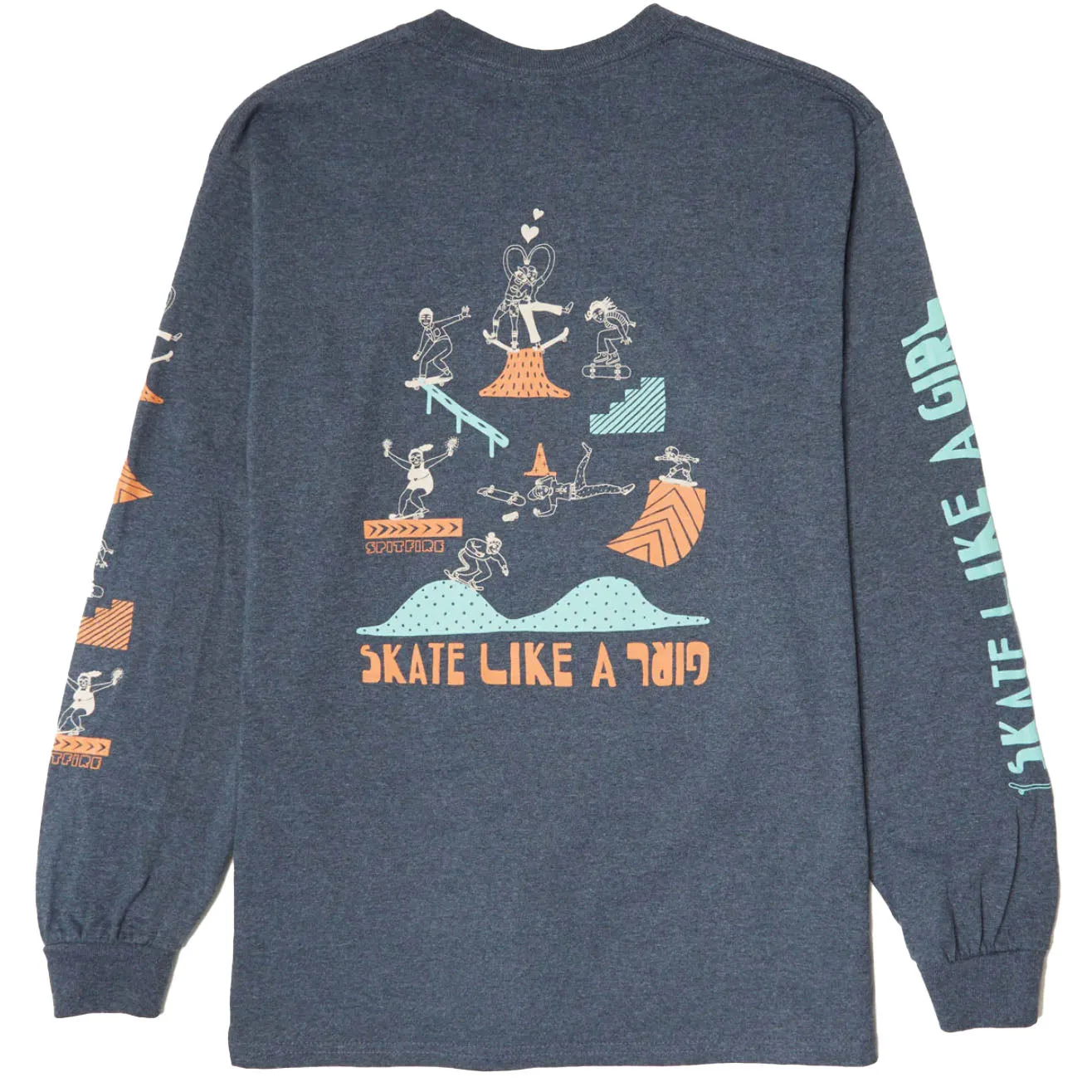 Spitfire Skate Like A Girl Sessions Drop In Longsleeve T-Shirt Dark Heather
