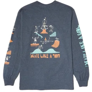 Spitfire Skate Like A Girl Sessions Drop In Longsleeve T-Shirt Dark Heather