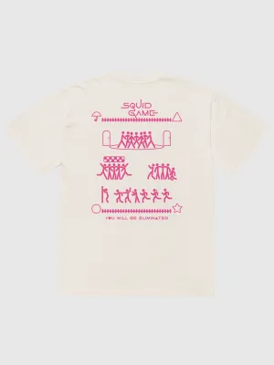 Squid Game You Will Be Eliminated Oversized Faded T-Shirt