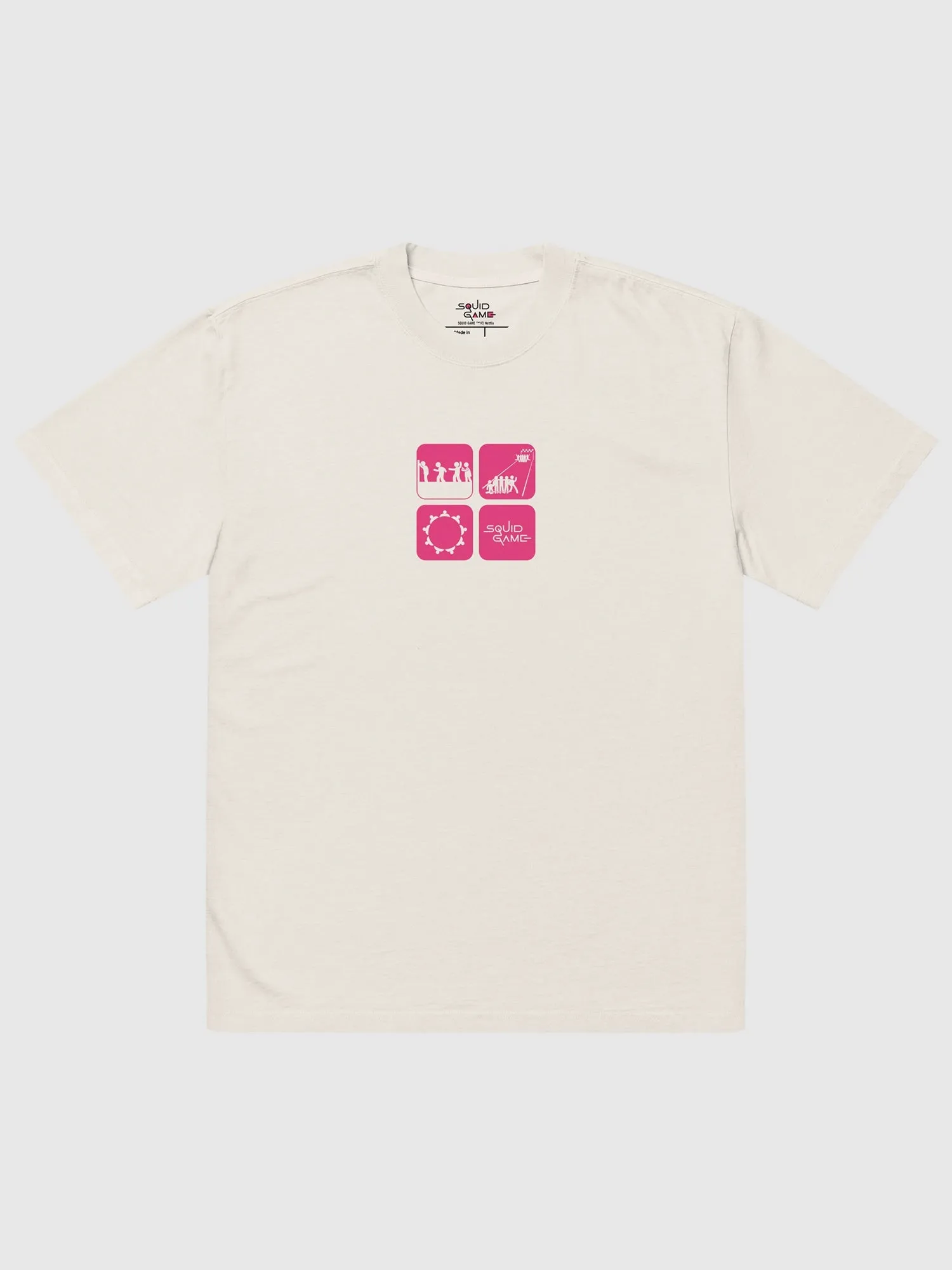 Squid Game You Will Be Eliminated Oversized Faded T-Shirt