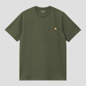 S/S American Script T-Shirt - Tarragon