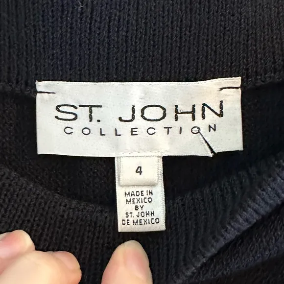 ST JOHN COLLECTION MADE IN MEXICO WOOL BLEND KNIT SANTANA SKIRT SIZE 4