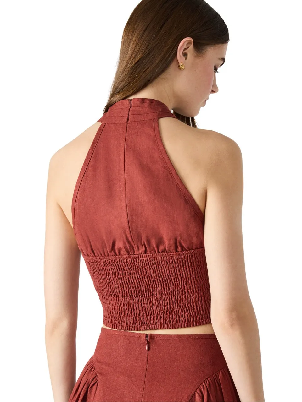 Steve Madden Winnie Twist Neck Crop Top