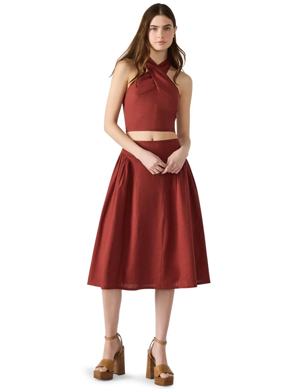 Steve Madden Winnie Twist Neck Crop Top