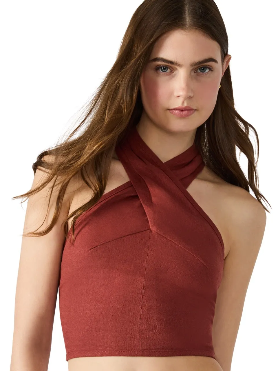 Steve Madden Winnie Twist Neck Crop Top