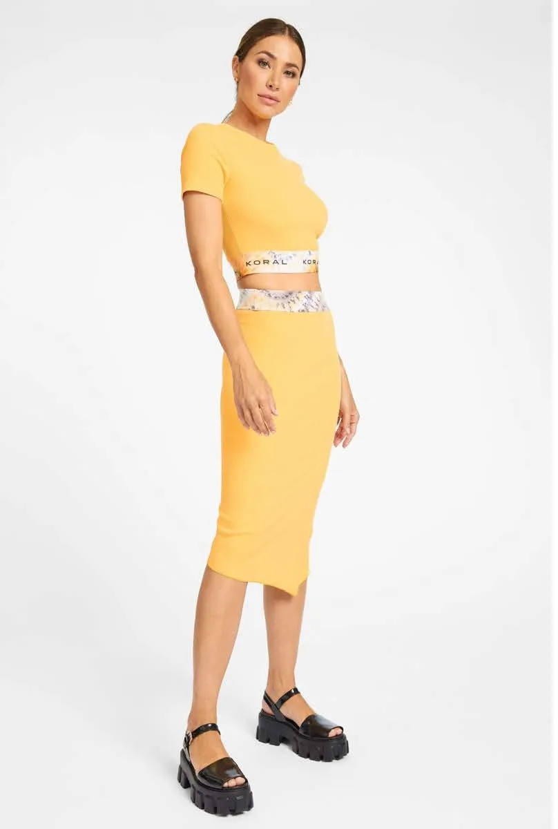 Stone Rib Skirt - Warm Apricot