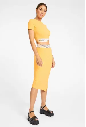 Stone Rib Skirt - Warm Apricot
