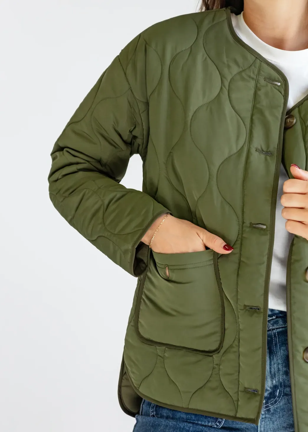 STORIES BE TOLD Peak Oversized Padded Shell jacket - Khaki