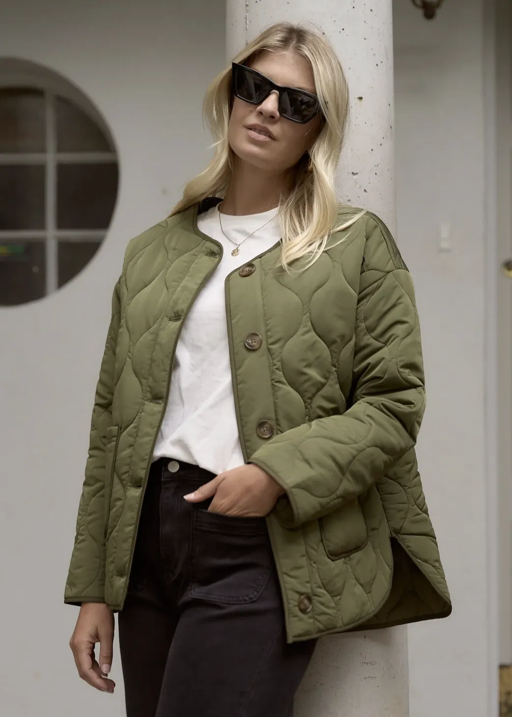 STORIES BE TOLD Peak Oversized Padded Shell jacket - Khaki