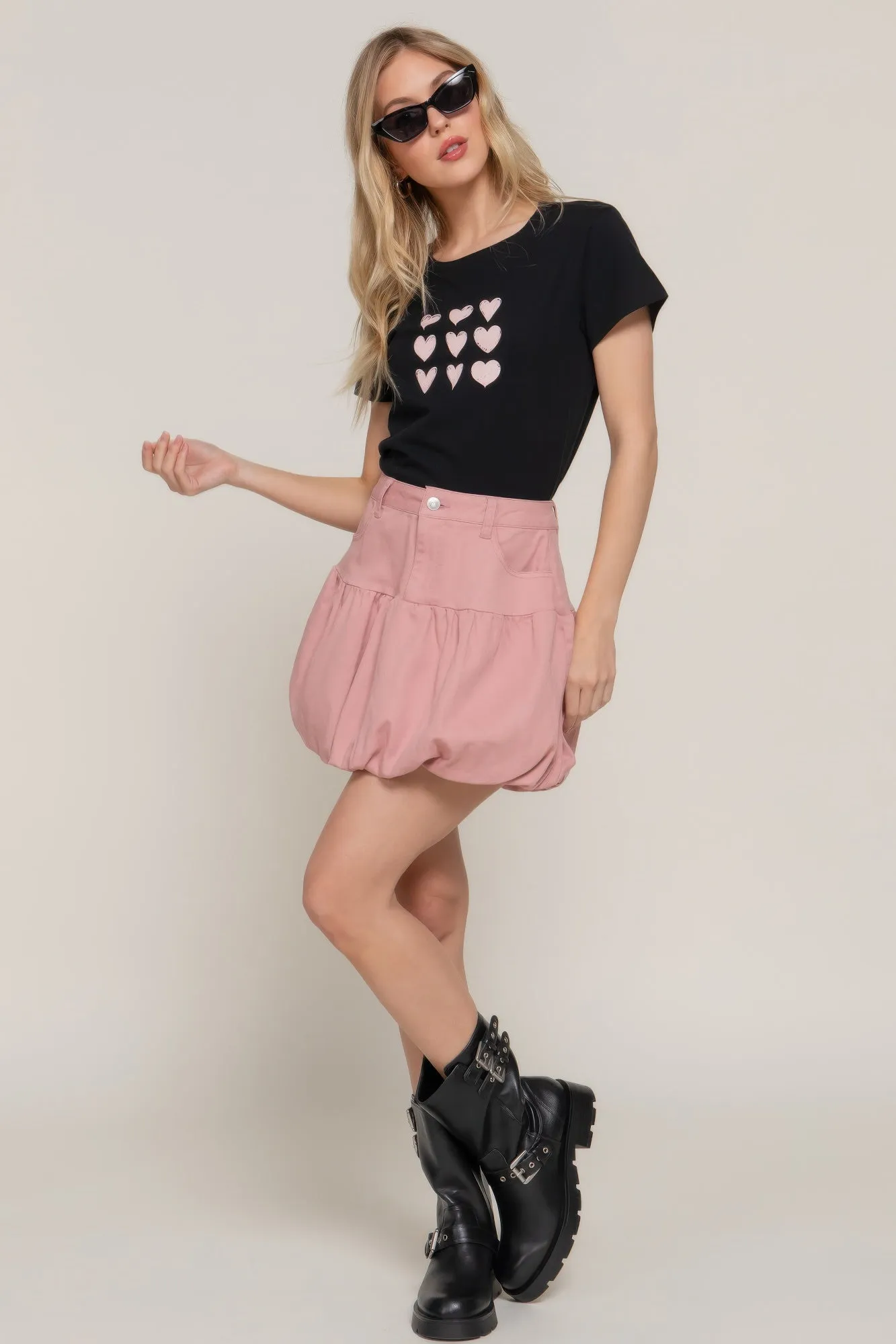 Stretsch Twill Balloon Skirt