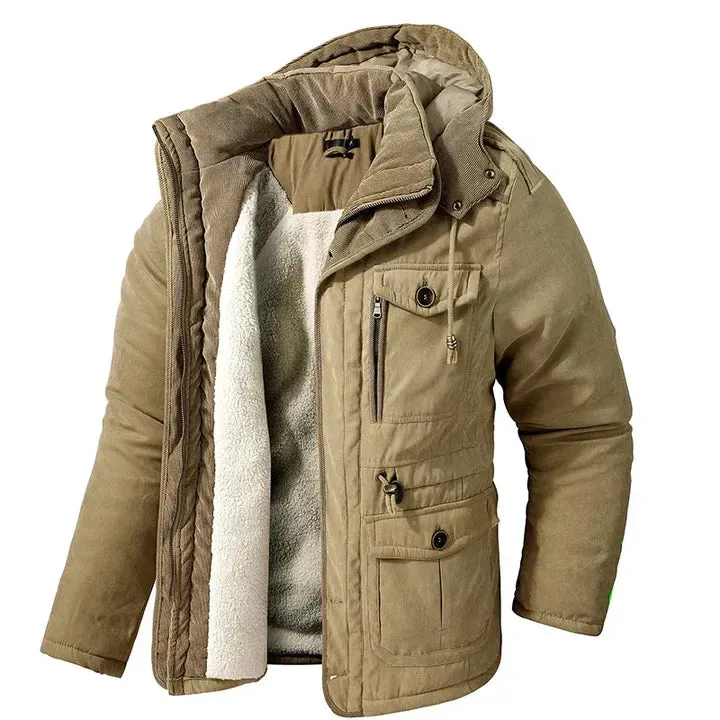 Stylish and warm men's jacket with a durable outer shell