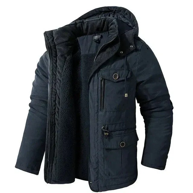 Stylish and warm men's jacket with a durable outer shell