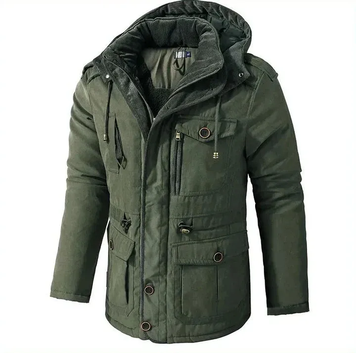 Stylish and warm men's jacket with a durable outer shell