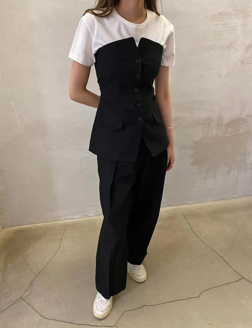 Stylish Off-Shoulder Black Knot Corset Top for Women