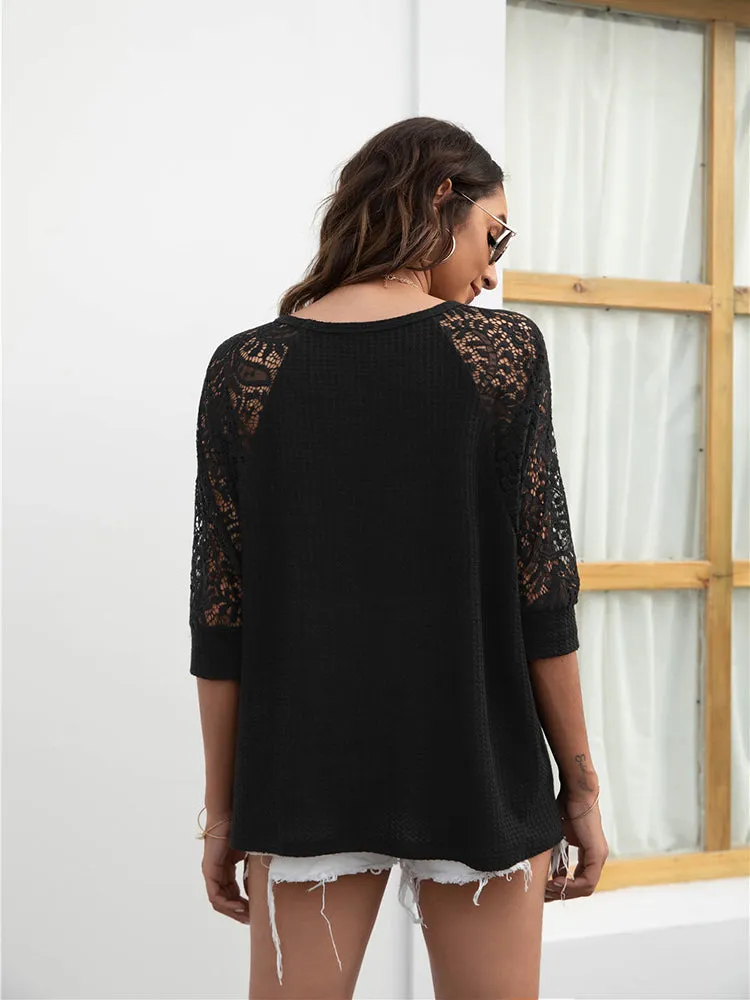 Summer Fashion O Neck White T Shirts For Women