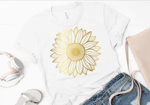 Sunflower Foil (Bella   Canvas) T-Shirt