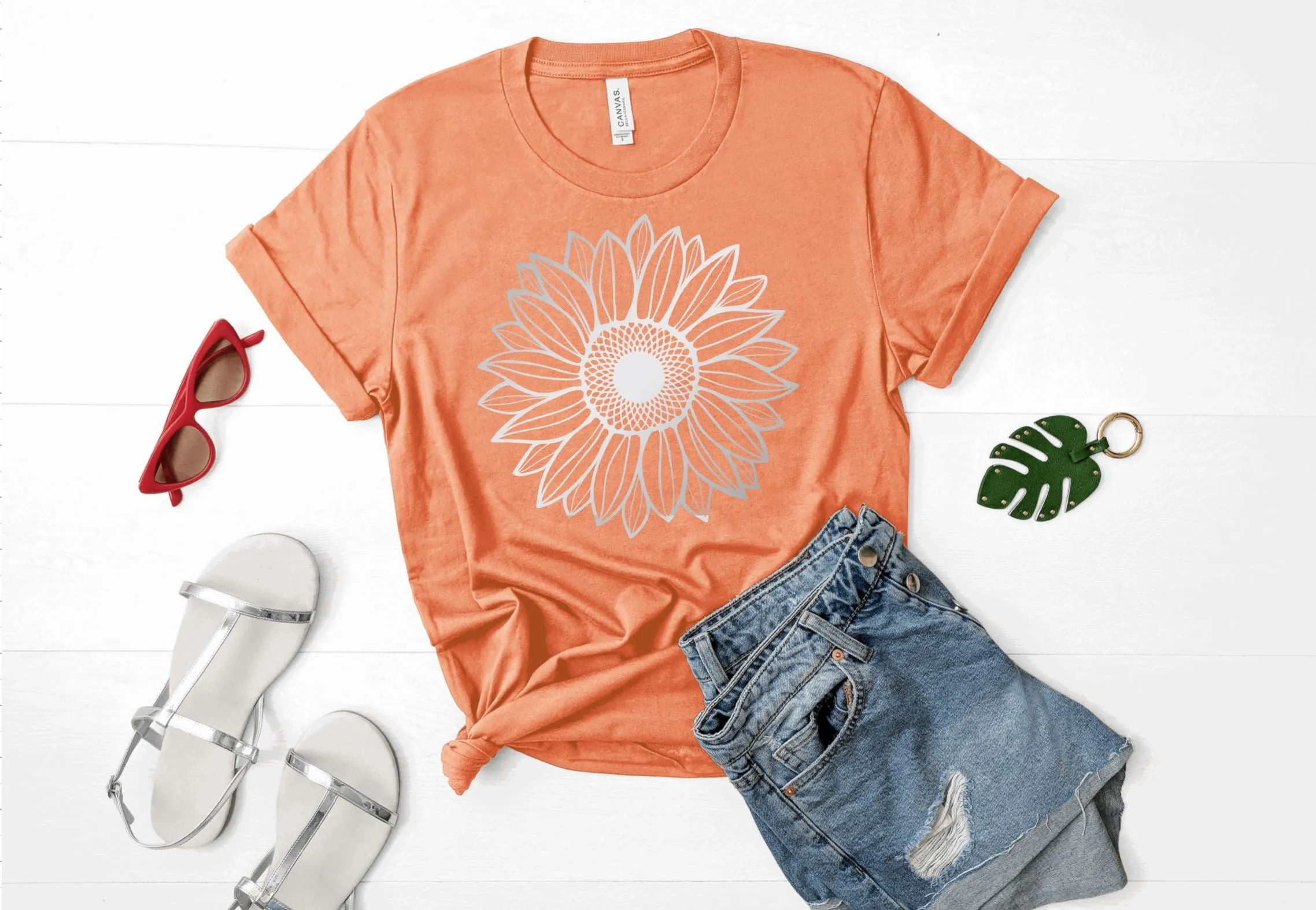 Sunflower Foil (Bella   Canvas) T-Shirt