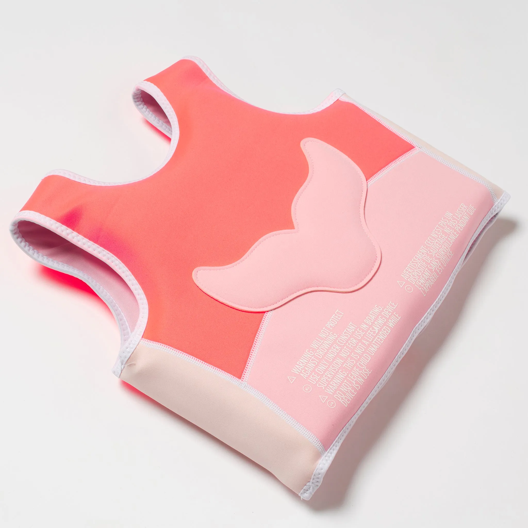 SUNNYLIFE MELODY THE MERMAID SWIM VEST - NEON STRAWBERRY