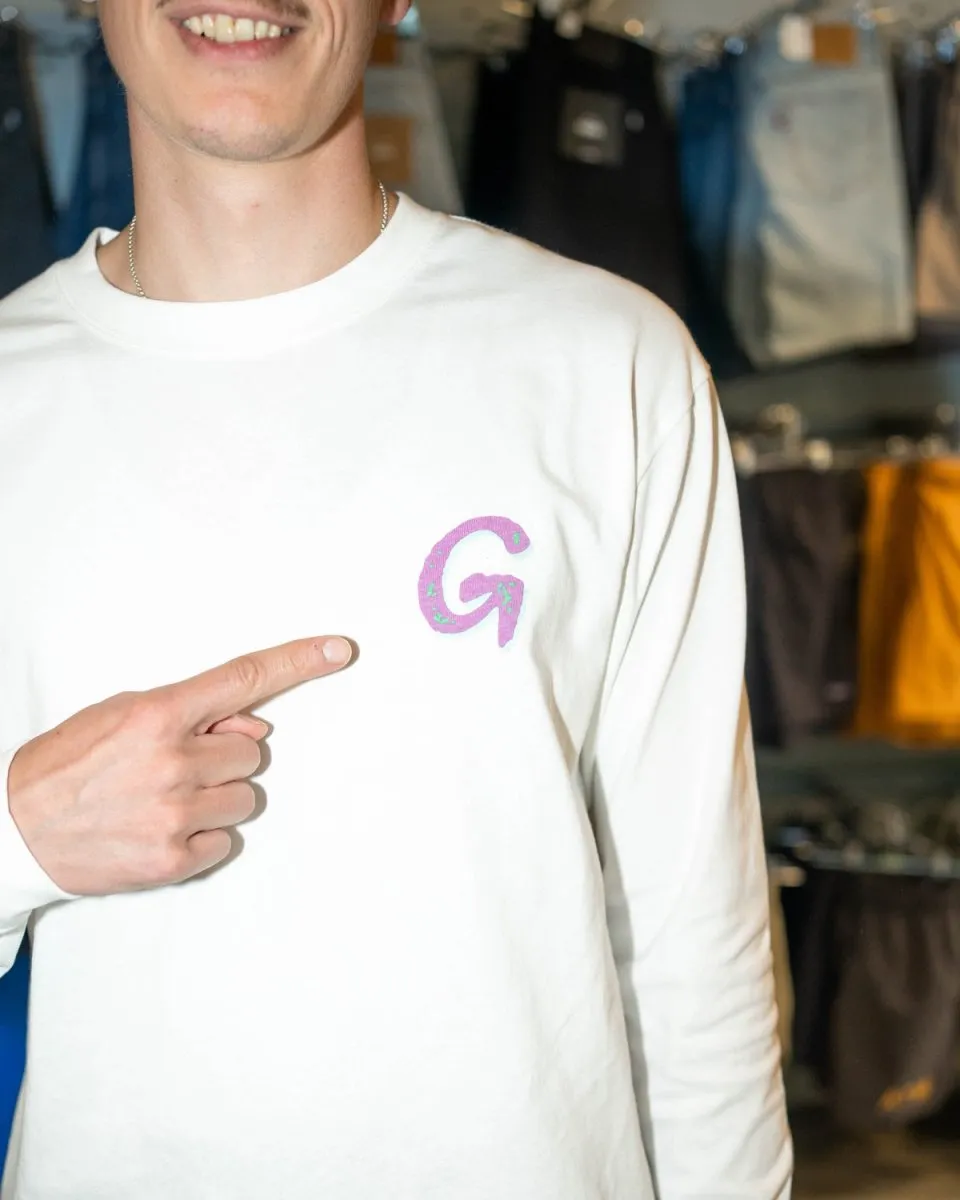 Swirl L/S Tee - White