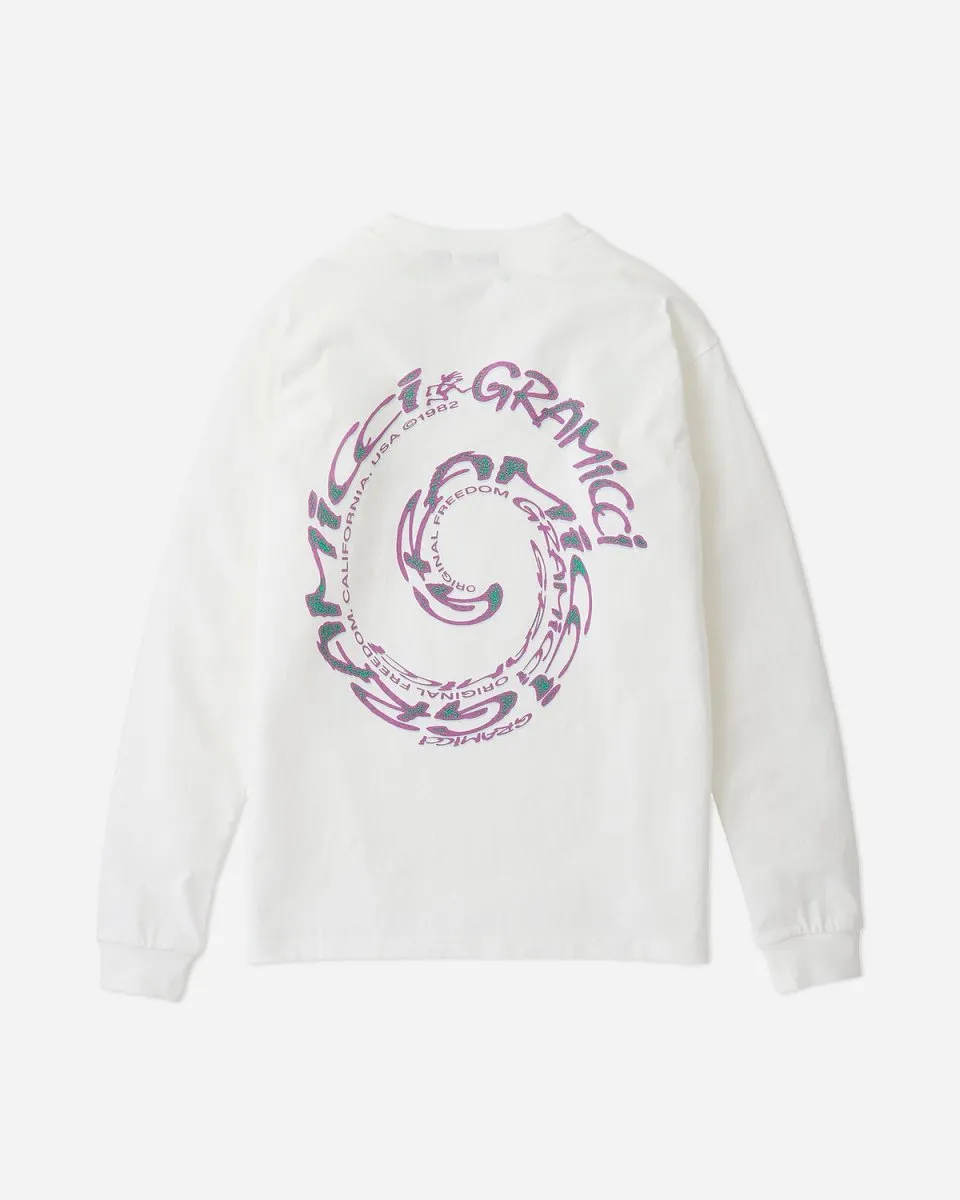 Swirl L/S Tee - White