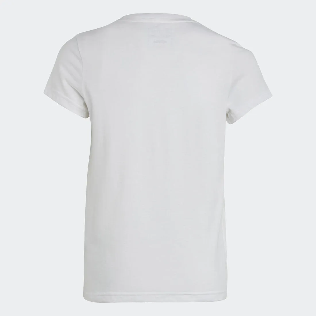 T-shirt adidas fille - blanc logo noir