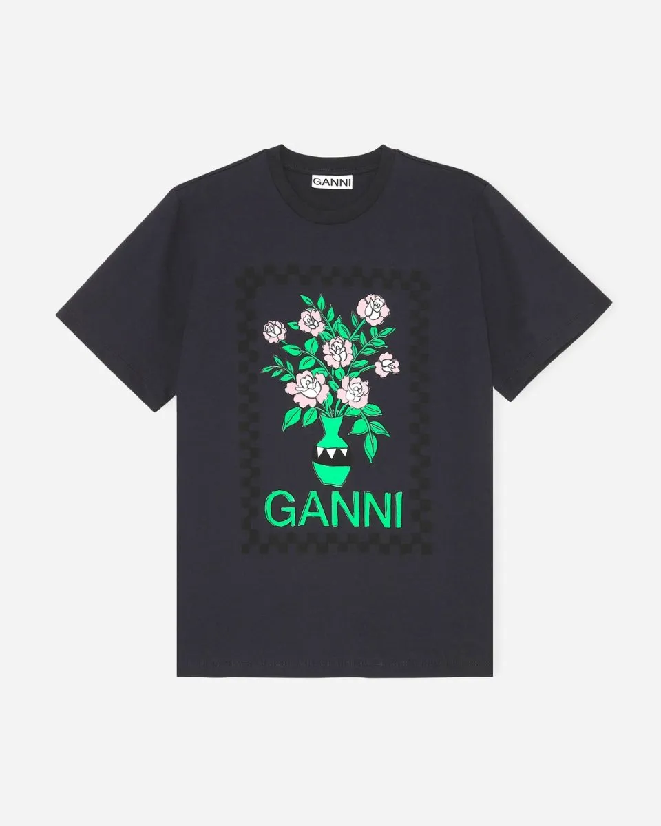 T-shirt Flowers Dark - Phantom