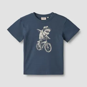 T-Shirt Kristian in Blue Waves