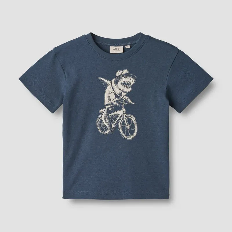 T-Shirt Kristian in Blue Waves