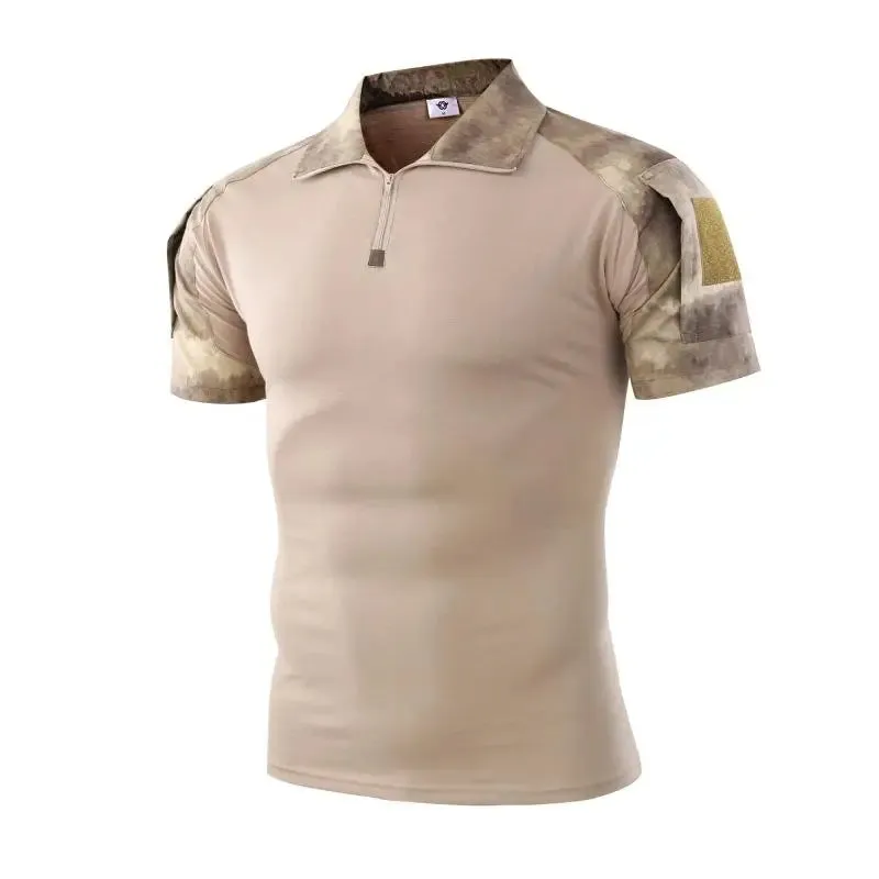 T-SHIRT MILITAIRE AVEC FERMETURE ÉCLAIR