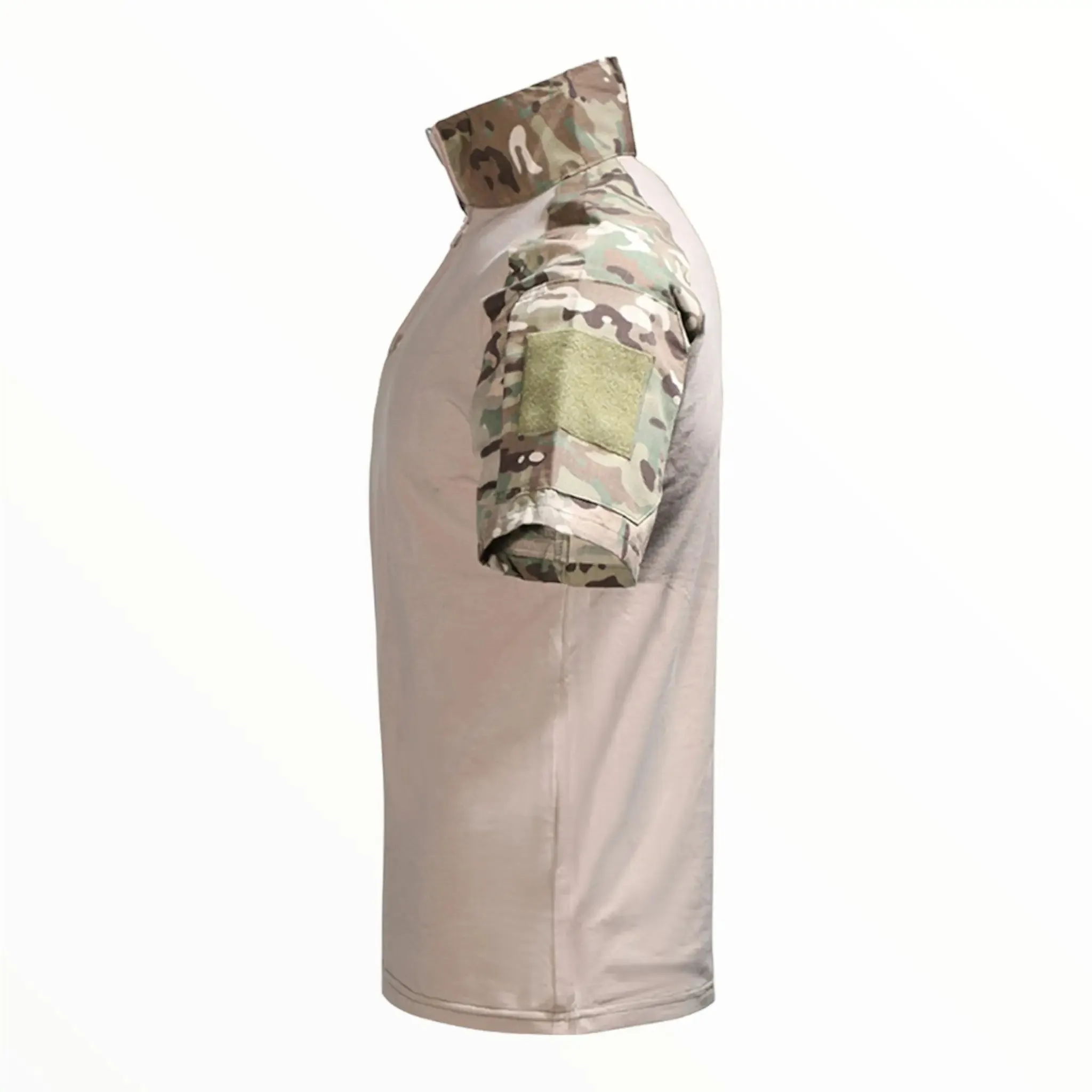 T-SHIRT MILITAIRE AVEC FERMETURE ÉCLAIR
