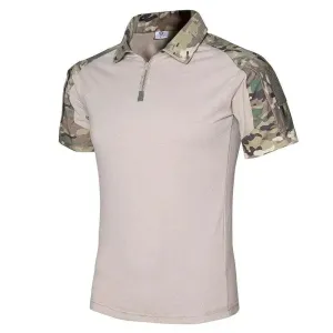 T-SHIRT MILITAIRE AVEC FERMETURE ÉCLAIR