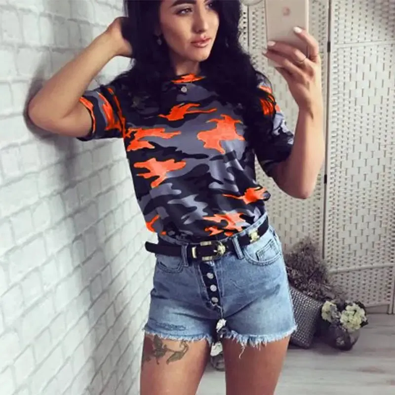 T shirt militaire rose